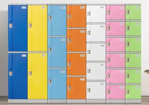 <span class=keywords><strong>Casier</strong></span> de rangement <span class=keywords><strong>empilable</strong></span> en <span class=keywords><strong>plastique</strong></span> avec design multicolore pour école, bureau, salle de sport, maison, armoire modulaire durable, stockage sécurisé - Product Image 2