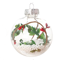 Ornements de boule de disque de cercle en plastique PVC transparent de luxe bricolage Transparent étanche respectueux de l'environnement intérieur extérieur à remplir