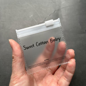 Luxury PVC Mini Zipper Pouches Clear Toiletry bag Custom Logo Printed Plastic Zip Bags for Jewelry & <b>Accessories</b> - Product Image 2