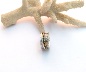 925 <b>silver</b> Spinner Band <b>Rings</b> Anti <b>Anxiety</b> <b>Silver</b> Jewelry Promise <b>Rings</b> for Women Handmade 925 <b>Sterling</b> <b>Silver</b> Spinner <b>Rings</b> - Product Image 1