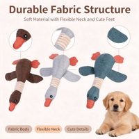 Jouet interactif pour chien en forme d'oie, pour chiens agressifs, jouet à mâcher couineur pour chien