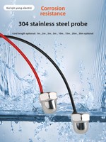 JZCN JZE-0218SJ Capteur d'alarme de niveau d'eau à induction 120 dB Son et lumière Haute sensibilité pour réservoir d'eau, débordement et niveau bas de liquide