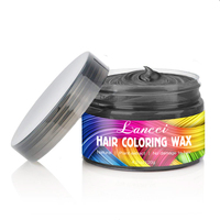 Argile colorante pour cheveux noire jetable lavable à l'eau, couleur temporaire pour Halloween, cosplay, fête costumée, maquillage capillaire
