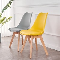 Chaises de salle à manger en plastique, en forme de tulipe, pour la cuisine, le Restaurant, le café, le bistrot, vente en gros