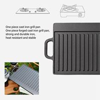 Plaque de cuisson réversible Smartpan en fonte émaillée double face 2-en-1 pour cuisinière à induction et cuisinière à gaz – Durable et facile à utiliser
