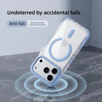 Coque de téléphone magnétique antichoc 3-en-1 IDEAL Factory avec protection anti-chute aux quatre coins pour iPhone 16 17 18 Pro Max, anti-jaunissement