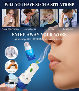 สเปรย์พ่นจมูกอีซี่เบรธ ผสมน้ำมันหอมระเหยเปปเปอร์มินต์ ไซเปรส ขิง และเจอเรเนียม - บรรจุภัณฑ์พลาสติก PP และไส้สำลี ปริมาณ 1.8 กรัม - Product Image 2