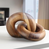 Prix de vente en gros Décoration en bois massif Meilleur cadeau Anneaux de serviette en bois de grande qualité