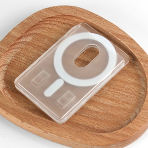 Funda magnética mayorista para teléfono con tarjetero trasero, soporte personalizado de PC rígido acrílico transparente esmerilado para <span class=keywords><strong>iPhone</strong></span> 17 18 16 15 - Product Image 2