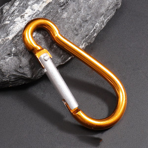 Mousqueton en alliage d'aluminium multicolore en forme de D pour porte-clés et usage extérieur - Product Image 1