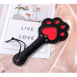 Cat Paw Leather Whip Black Adult Stimulation SM Training <b>Tool</b> BDSM <b>Toy</b> - Product Image 1