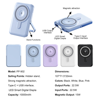 Cargador Inalámbrico 3 en 1 Portátil Pequeño con Logotipo Personalizado, Banco de Energía Magnético Inalámbrico de 15W y 10000mAh con Soporte para iPhone 17, 16 y 15