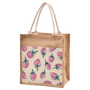 Strawberry Print Handmade <b>Straw</b> Woven Women's Handbags Summer Beach Ladies <b>Straw</b> Clutch Beach Rattan <b>Bag</b> - Product Image 2