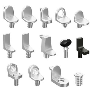 Support d'étagère en alliage de zinc, moderne, simple et durable, pour meubles, armoires, cloisons, supports pour panneaux en bois ou en verre - Product Image 5
