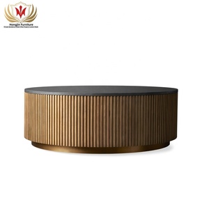 HJ nhà phòng khách Bắc Âu đồ nội thất phong cách hiện đại khung gỗ finnley Bàn cà phê tròn - Product Image 1