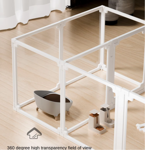 قفص حيوانات أليفة قابل للتخصيص بطبقتين، بانورامي عالي الشفافية، قفص متعدد الطبقات للقطط والأرانب، مُسمك ومقاوم للسقوط - Product Image 6