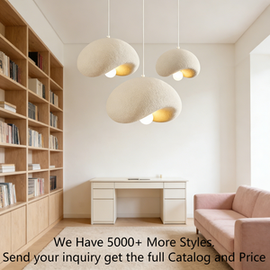 <span class=keywords><strong>Lampada</strong></span> a Sospensione Nordica Minimalista a Forma di <span class=keywords><strong>Nuvola</strong></span> Color Crema per Sala da Pranzo, Soggiorno e Camera da Letto - Product Image 2