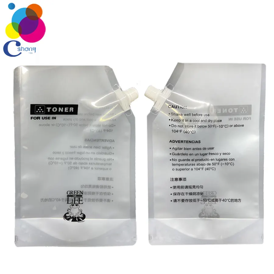 Wholesale high quality toner powder universal plastic PP bag/foil bag 50kg 100kg packaging transparent front foil bag