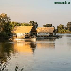 Tente de glamping écologique préfabriquée en bois durable Safari Lodge pour les <span class=keywords><strong>campings</strong></span> Tente de safari modulaire en acier de luxe pour les centres de villégiature - Product Image 4