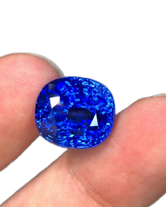 Lab Created Blue Sapphire <b>Fire</b> <b>Stone</b> Vivid Royal Blue Cushion Cut for Certified Premium Sparkle Sustainable <b>Gem</b> Fine Jewelry - Product Image 1