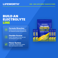 LIFEWORTH Mélange de poudre instantanée de citron et de lime, riche en électrolytes (sodium et potassium), pour l'hydratation sportive et l'apport énergétique