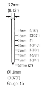 Clavadora Neumática para Cemento TY80915B de Calibre 15, Ideal para Fijar Madera, Acero u Otros Metales Delgados a Paredes de Hormigón, Bloques de Cemento - Product Image 4