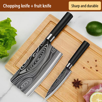 Japanische profession elle runde schwarze Holzgriff Premium 40Cr Damaskus Stahl Küchenmesser Set Kaufen für Restaurant