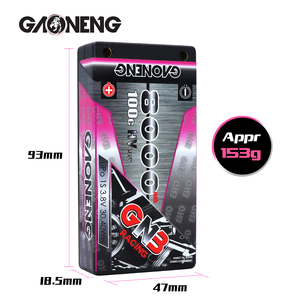 แบตเตอรี่ LiHV รุ่น GNB GAONENG 1S 8000MAH 100C 3.8V HV สำหรับ RC LiPo ปี 2024 ขนาด 18.5x47x93 มม. แบบแม่พิมพ์ส่วนตัว 4.35V สำหรับรถแข่ง - Product Image 4