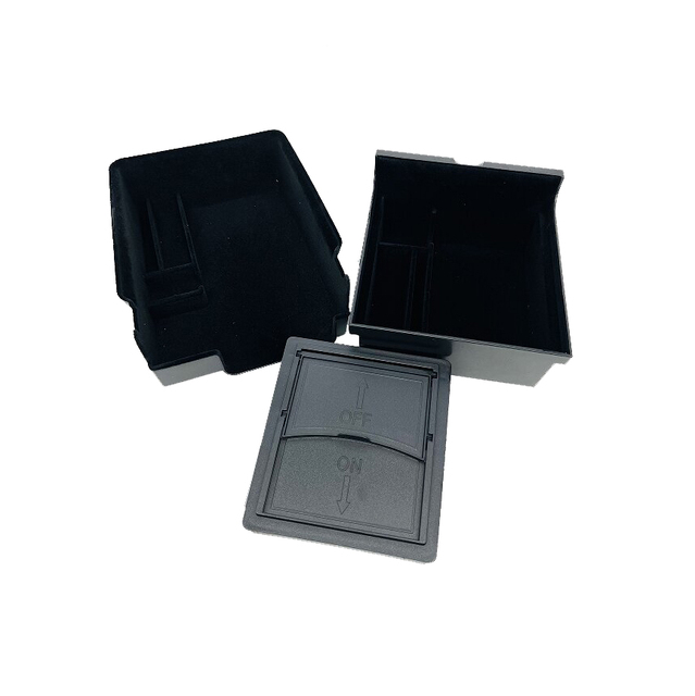 3 PCS Center Armrest Flocking Drawer Storage Box Console Organizer Tray Fit for Tesla Accessories Model Y Model 3