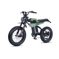 Vélo électrique à gros pneus, style rétro, longue autonomie, batterie lithium amovible 48V, stock US.