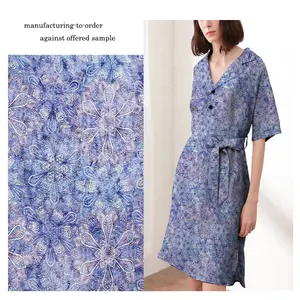 ผ้าป่านสไตล์จีนแห่งชาติผ้าฝ้ายพิมพ์ดิจิตอลลวดลายเรขาคณิตสามารถปรับแต่งผ้า - Product Image 1