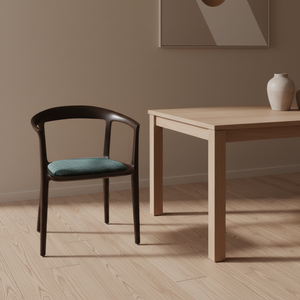 Chaise de salle à manger en bois massif minimaliste moderne avec rembourrage en coton pour la maison, le bureau, l'hôtel, l'appartement, la villa - Product Image 2