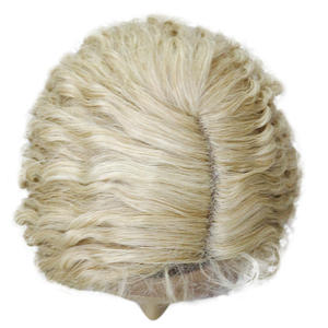 Nouveautés Perruque synthétique frontale en dentelle HD pré-épilée, bouclée, lisse crépue, ondulée, avec mèches blond miel, dentelle transparente, couleur 613 - Product Image 3