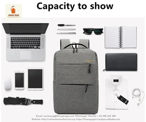 Best Selling Charging USB <b>Laptop</b> <b>Backpack</b>, Outdoor Multi Function Waterproof Geometric Cotton School Bag Made in Vietnam - Product Image 5