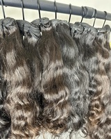 Proveedor de doble dibujado Remy sin procesar Virgen cruda a granel cabello humano 10A 12A 15A grado indio crudo indio paquetes de cabello estilo ondulado