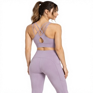 High Impact Sports Bra Women Four Way Stretch Padded Yoga Gym Fitness <b>Crop</b> <b>Top</b> Seamless Workout Running <b>Support</b> Quick Dry Sports - Product Image 5