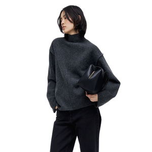 Suéter Cárdigan de Punto con Cremallera para Hombre, Color Sólido, Tejido Personalizado, OEM ODM - Product Image 3