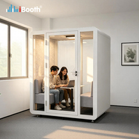 Cabina de Oficina Modular Comercial, Cabina de Estudio de Grabación, Insonorizada, Reducción de Ruido, Aislamiento Acústico para Habitaciones de Hotel