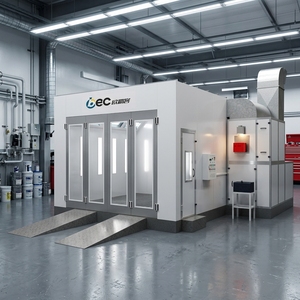 Cabine de peinture avec <span class=keywords><strong>rampe</strong></span> d'accès intégrée, chauffage électrique/diesel et éclairage <span class=keywords><strong>LED</strong></span>, cabine de pulvérisation personnalisée - Product Image 3