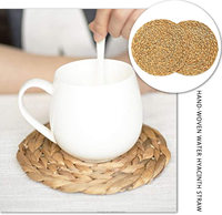 Napperon en jacinthe d'eau vintage rond naturel fait à la main écologique en gros XL pour la décoration de table à manger de mariage