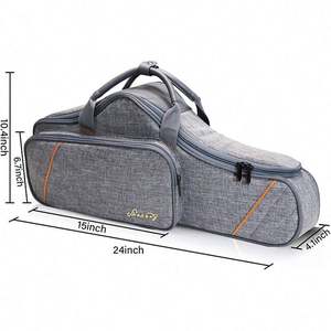 Бесплатный образец BSCI альт-саксофон рюкзак для переноски легкие индийские ремни внешний карман сумка для саксофона - Product Image 4