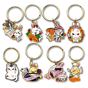 Llaveros de Esmalte Suave Metálicos con Diseño de Sublimación, Venta al por Mayor de Fábrica, Llaveros de Esmalte Suave con Logotipo Personalizado, Souvenir de Dibujos Animados Coloridos - Product Image 4