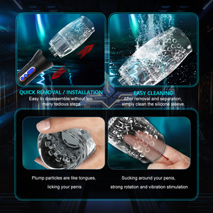 ของเล่นช่วยตัวเองสำหรับผู้ชาย แบบสอดใส่ อัตโนมัติ พร้อมระบบทำความร้อน ดูด กระตุ้น ทำจากซิลิโคน เหมือนจริง ให้ความรู้สึกเหมือนการมีเพศสัมพันธ์ทางปาก พร้อมถ้วยดูดสุญญากาศ ระบบสั่นสะเทือนและความร้อน - Product Image 3