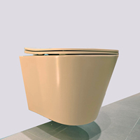 WC suspendu de style européen avec réservoir intégré et lavable, adapté aux femmes, réservoir à chasse d'eau par le haut, baignoire en céramique