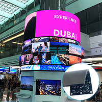 Écran LED souple vertical flexible en promotion pour la publicité intérieure