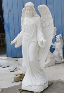 Vida tamanho anjo jardim estátua pedra mármore figura escultura granito estátua moldes suporte decoração para venda - Product Image 3