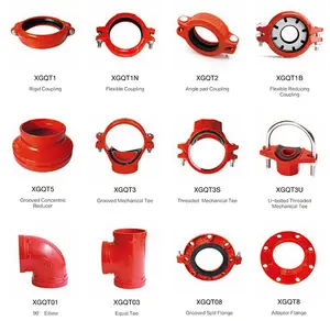 WFHSH In Stock Support Grooved Elbow Ductile Iron Pipe Fitting Elbow UL FM Approved Elbow