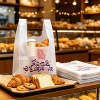 Sac de courses en plastique perforé en rouleau pour magasin de proximité, impression personnalisée, vente en gros, écologique