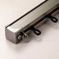 Rail de rideau compact en aluminium silencieux 2,2 mm, robuste et silencieux, avec glissières en téflon, installation facile pour la maison et l'hôtel