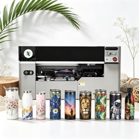 Printer UV Inkjet Kecepatan Tinggi dengan Printhead Epson untuk Logam Keramik Plastik Kaca Botol Air Tumbler Garansi 1 Tahun